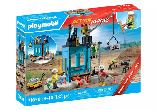 Playmobil 71650 Action Heroes Promo Pack Baustelle - plegobil