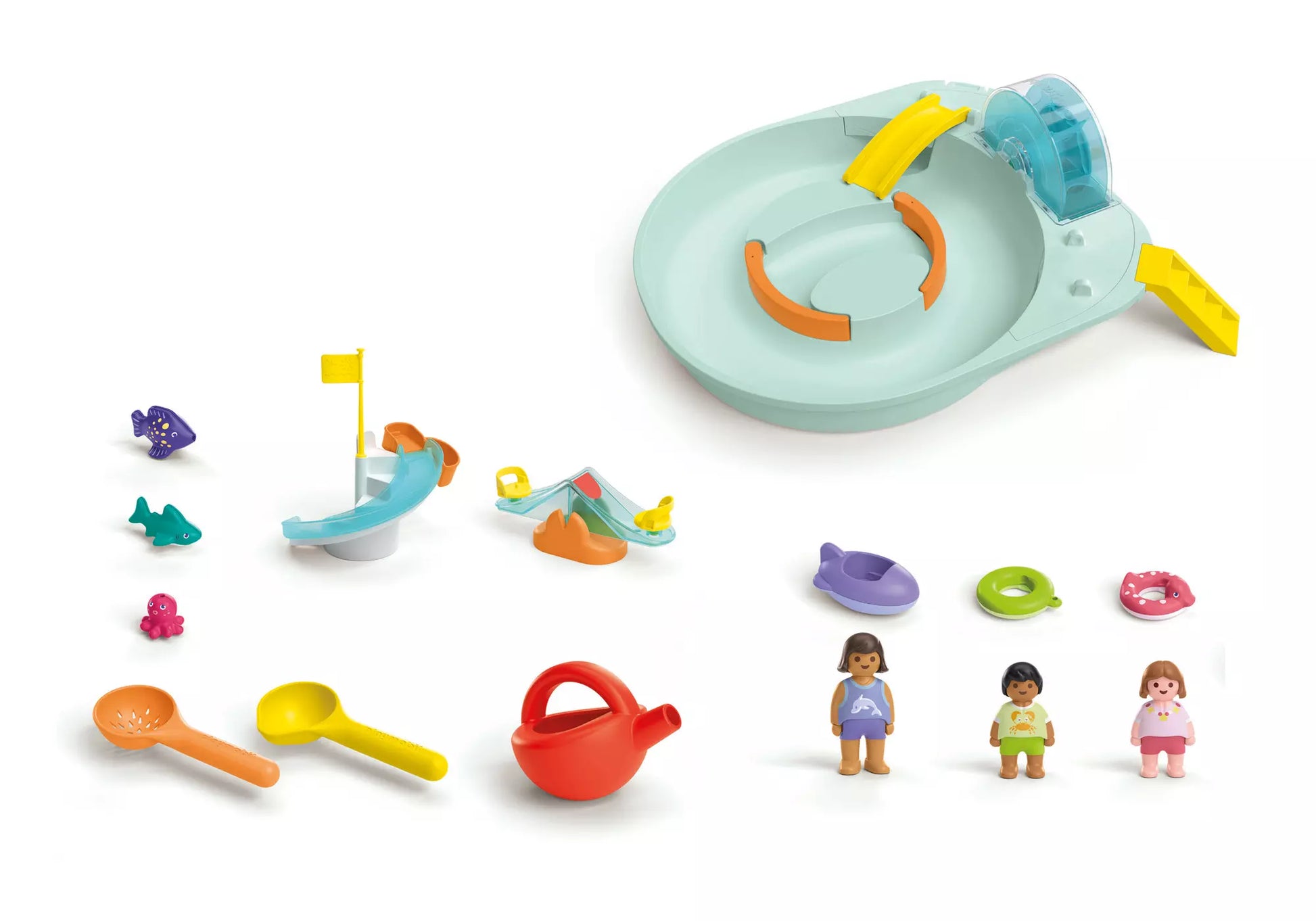 Playmobil 71654 Junior Aqua Wasserbahn mit Wasserspielplatz und Lerneffekten - plegobil