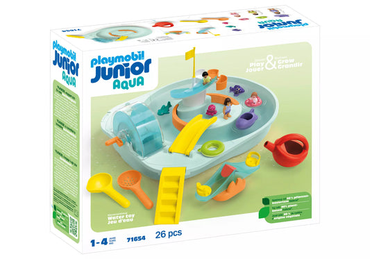 Playmobil 71654 Junior Aqua Wasserbahn mit Wasserspielplatz und Lerneffekten - plegobil