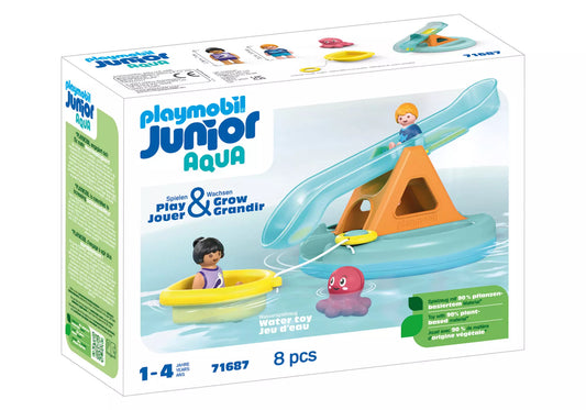 Playmobil 71687 Junior Aqua Badeinsel mit Wasserrutsche - plegobil