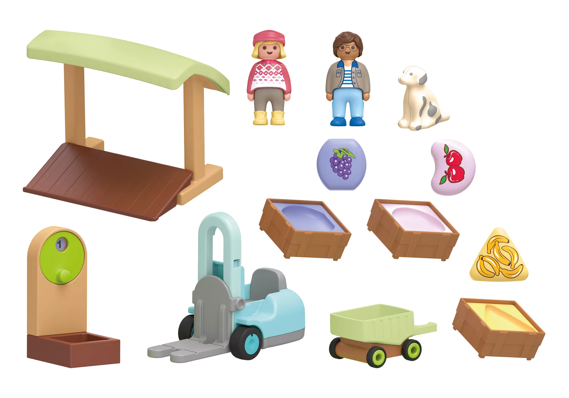 Playmobil 71691 Junior Bio-Marktstand & Gabelstapler - plegobil