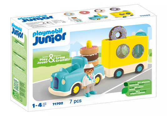 Playmobil 71702 Junior Verrückter Donut Truck mit Stapel- und Sortierfunktion - plegobil