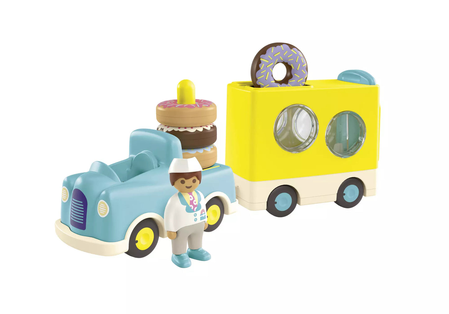 Playmobil 71702 Junior Verrückter Donut Truck mit Stapel- und Sortierfunktion - plegobil
