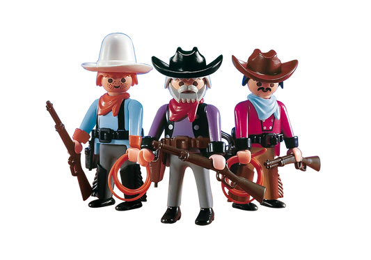 Playmobil 7273 Western 3 Cowboys (Folienverpackung) - plegobil