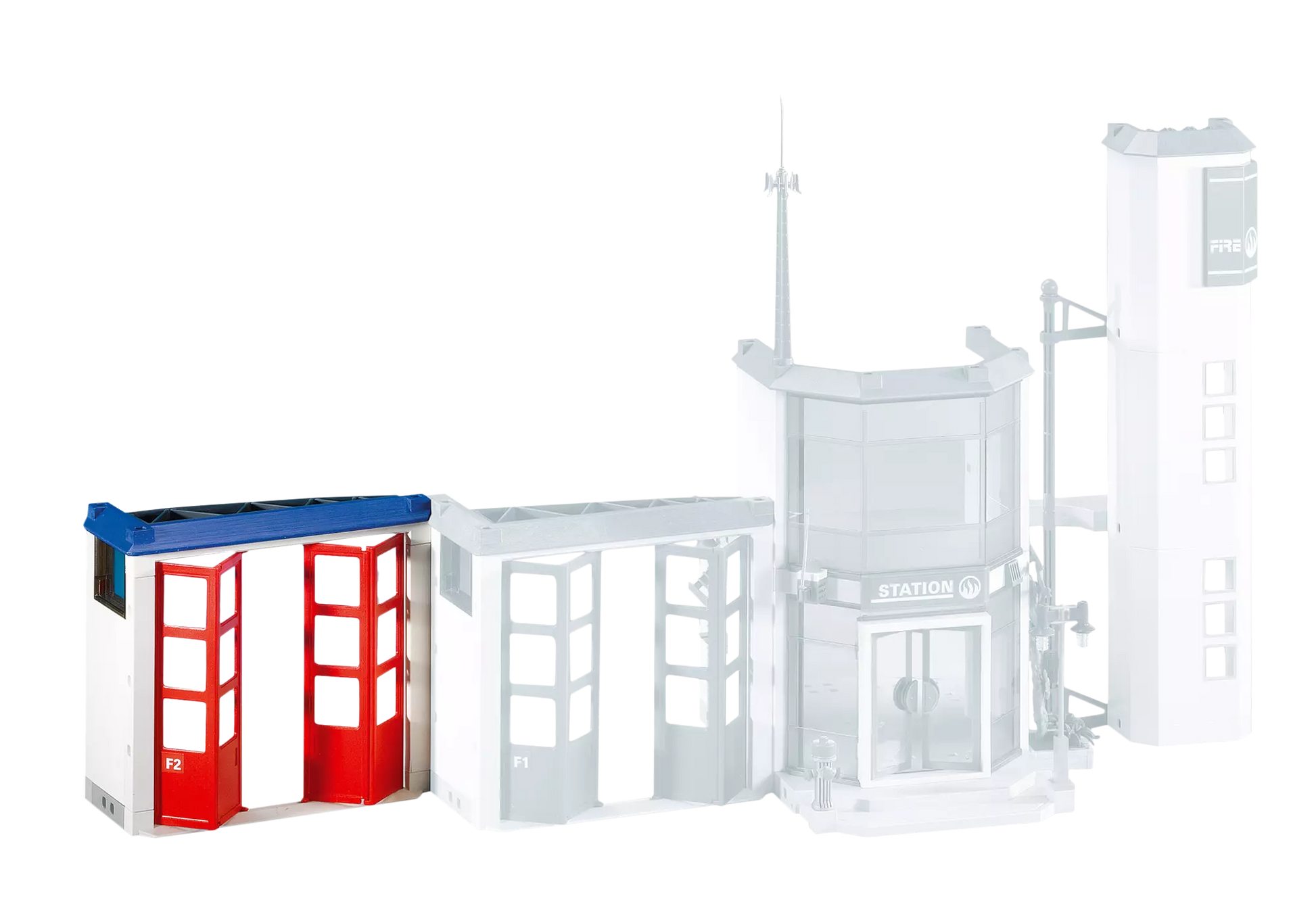 Playmobil 7465 Erweiterungstor für das Feuerwehr-Hauptquartier (Folienverpackung) - plegobil