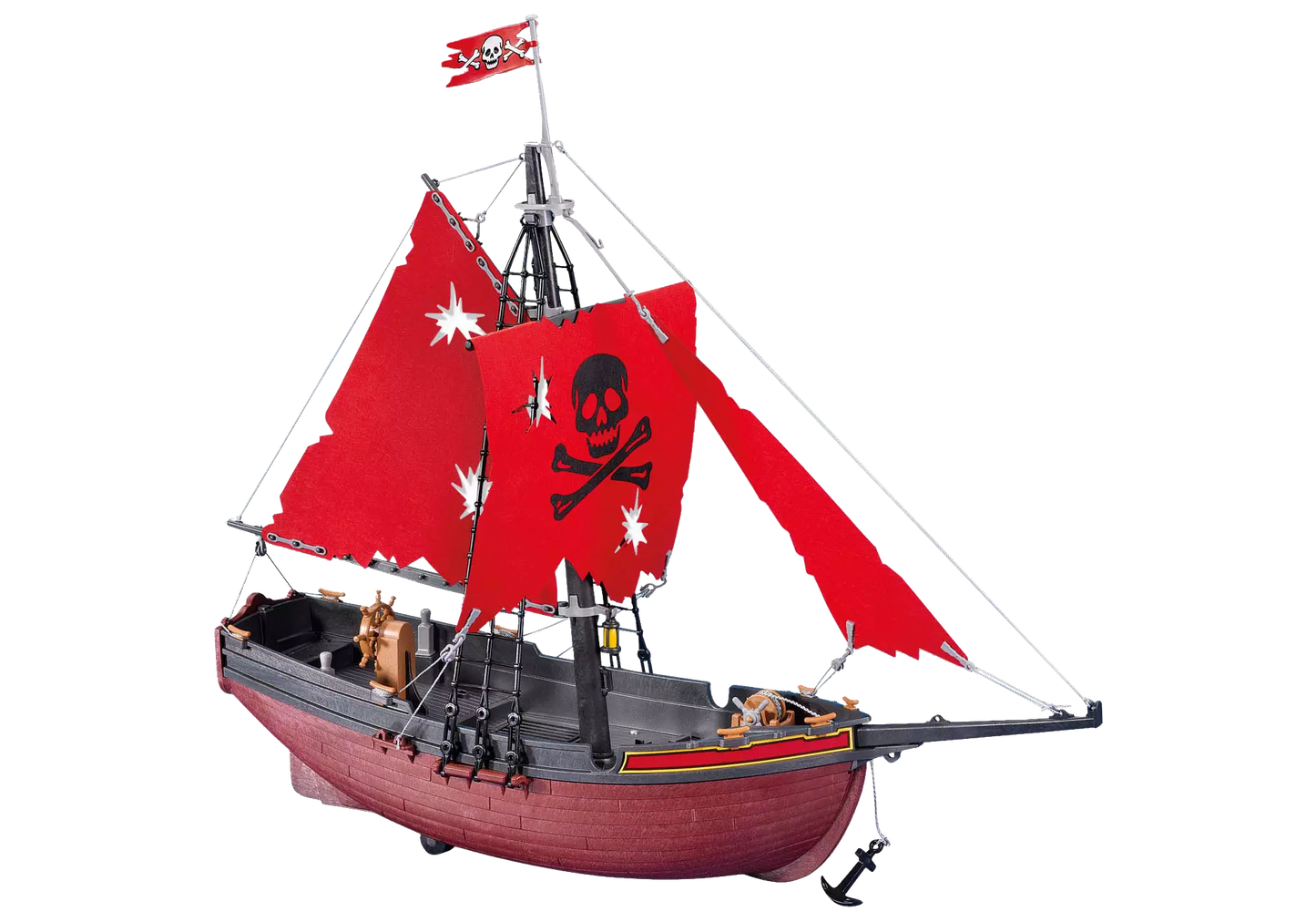 Playmobil 7518 Pirates Roter Korsarensegler (Folienverpackung) - plegobil