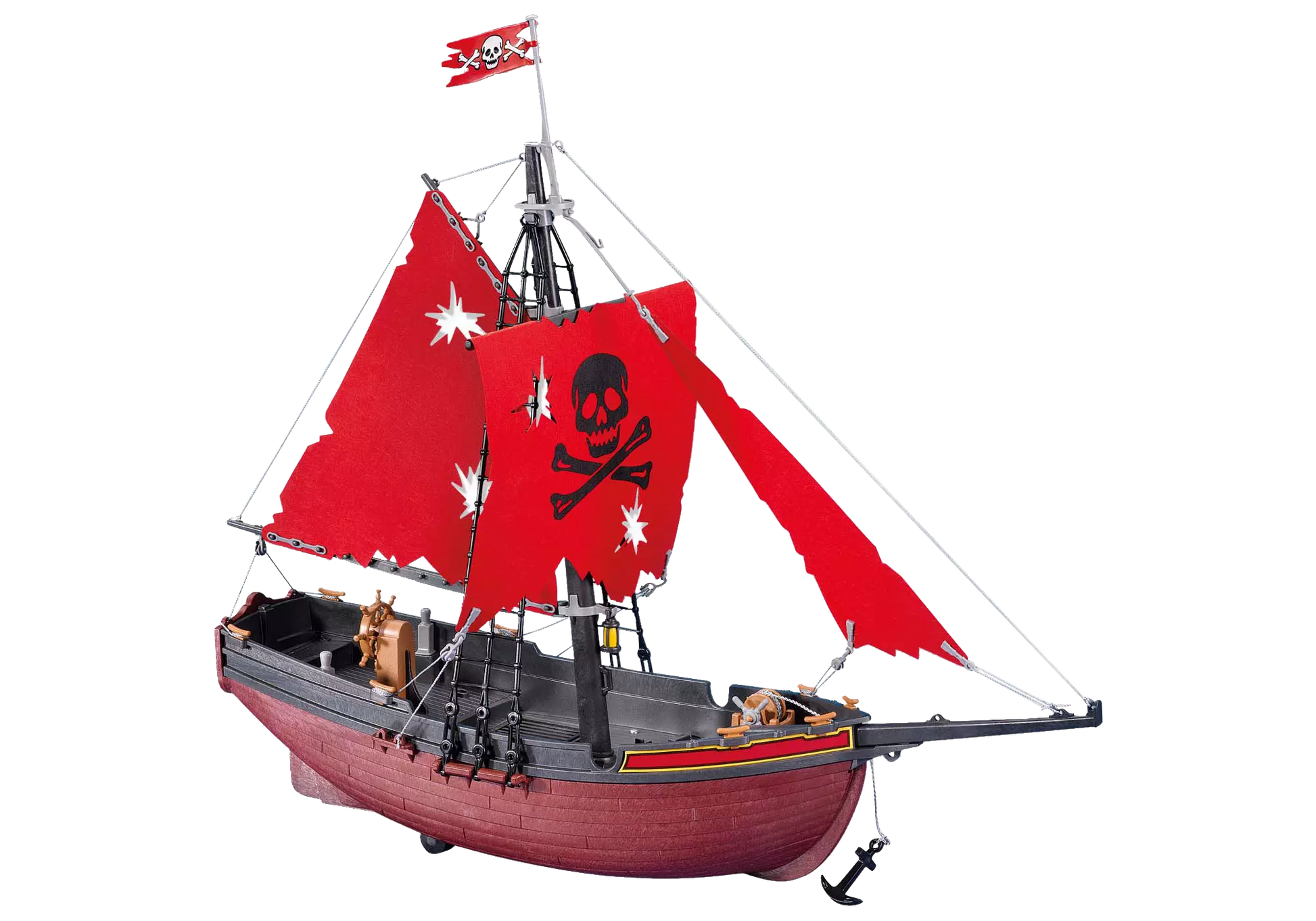 Playmobil 7518 Pirates Roter Korsarensegler (Folienverpackung) - plegobil