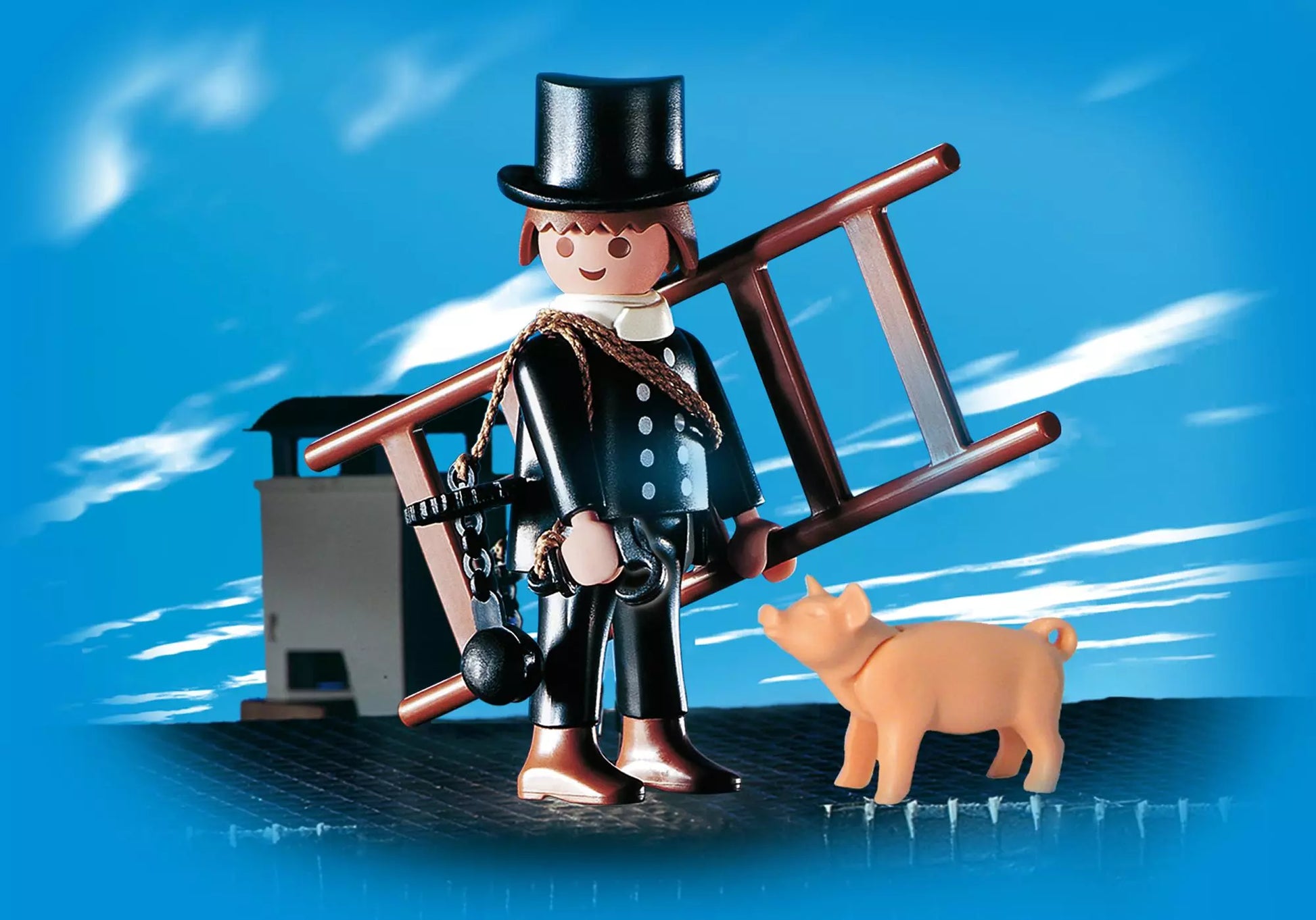 Playmobil 7968 Schornsteinfeger mit Schweinchen (Folienverpackung) - plegobil