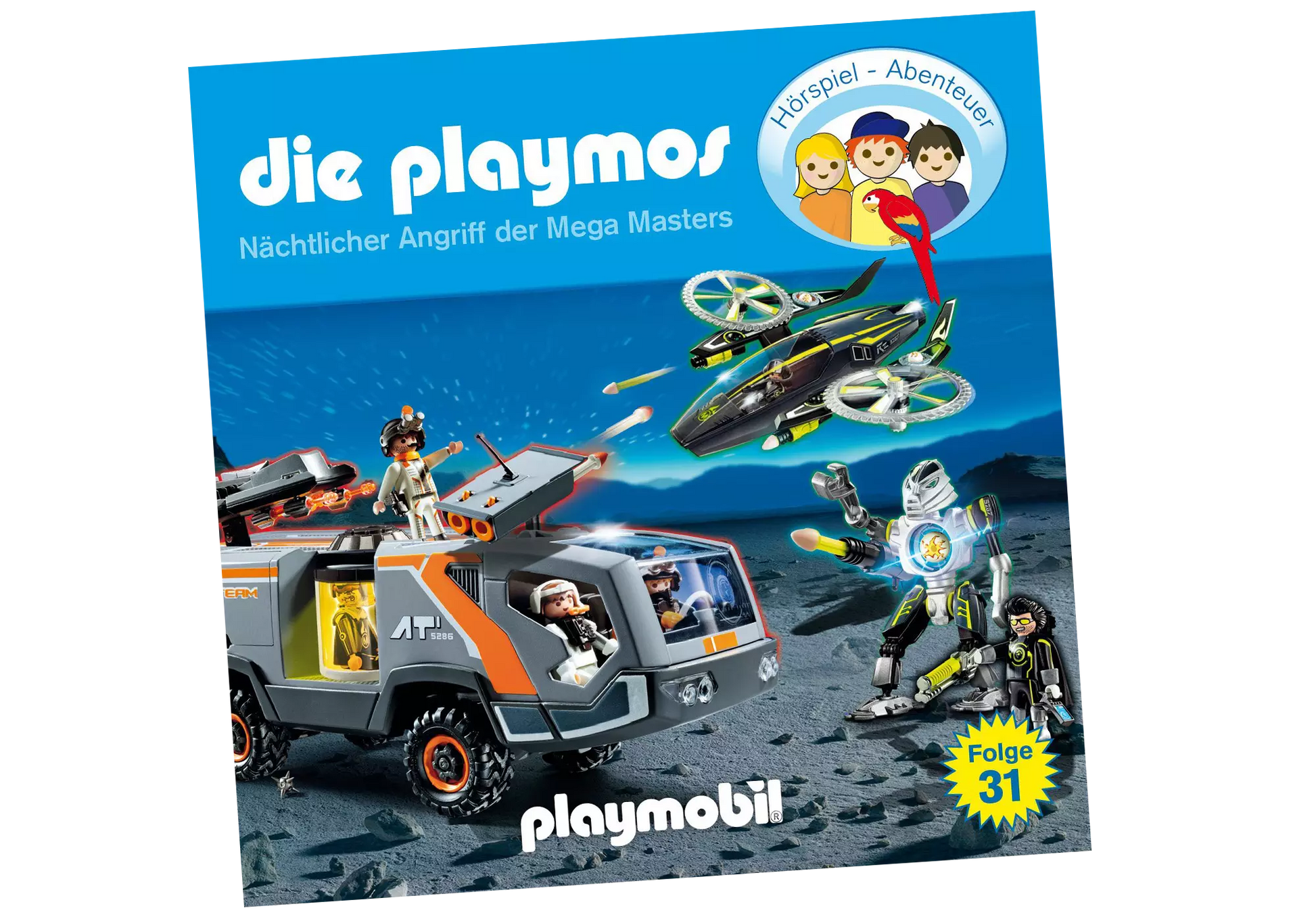 Playmobil 80350 Die Playmos Hörspiel CD Nächtlicher Angriff der Mega Masters (31) - plegobil