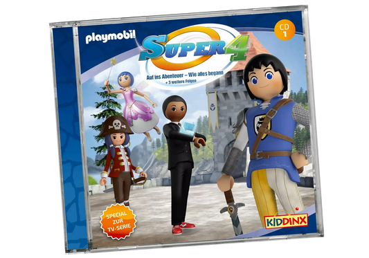 Playmobil 80474 Die Playmos Hörspiel CD 1 Super4: Auf ins Abenteuer - Wie alles begann - plegobil