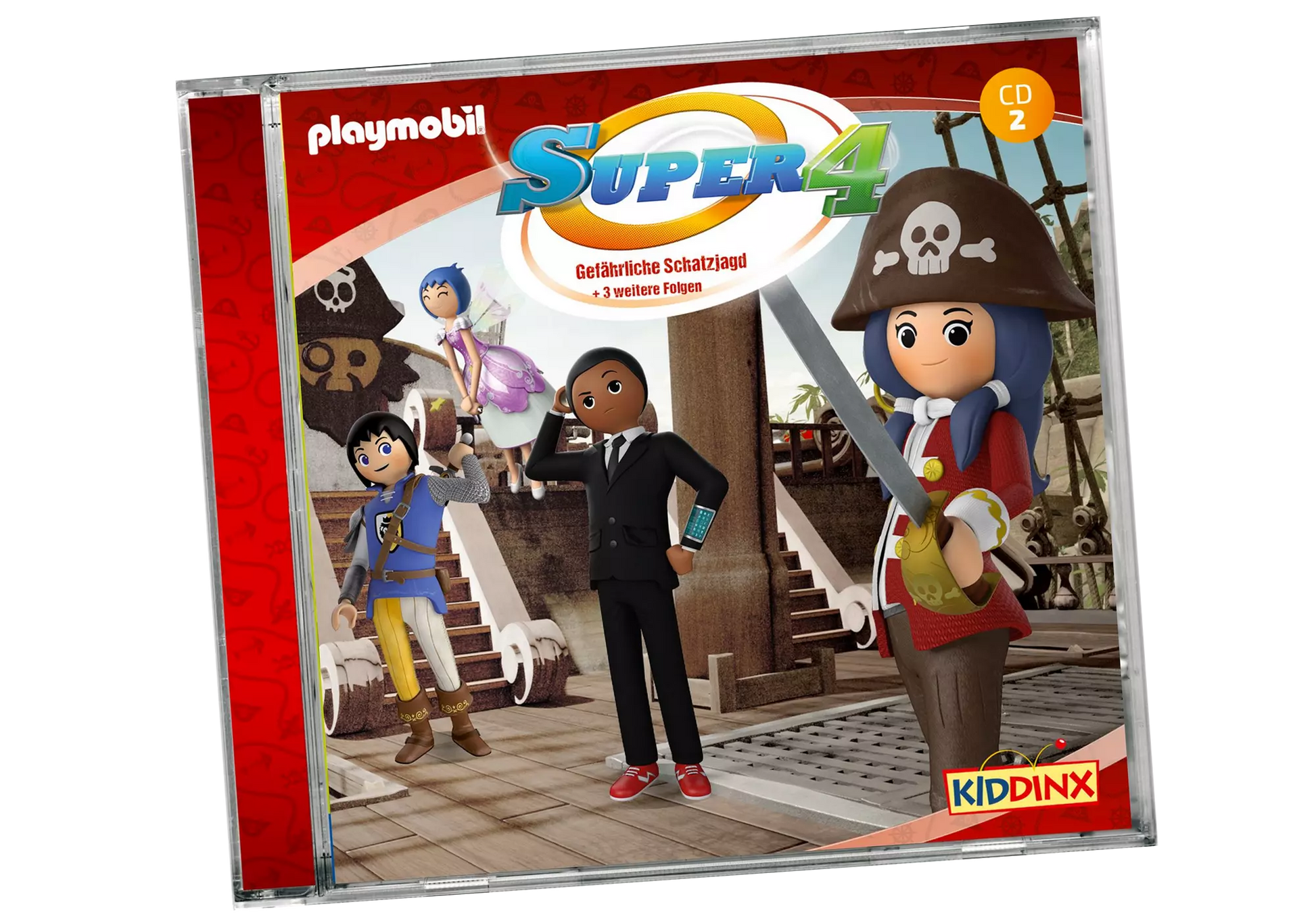 Playmobil 80475 Die Playmos Hörspiel CD 2 Super4: Gefährliche Schatzjagd - plegobil