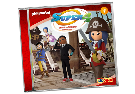 Playmobil 80475 Die Playmos Hörspiel CD 2 Super4: Gefährliche Schatzjagd - plegobil