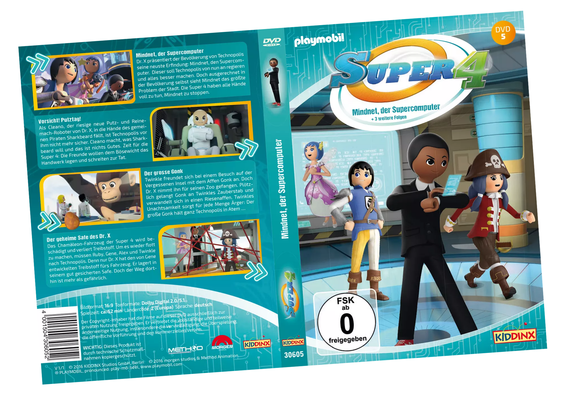 Playmobil 80480 Super 4 DVD 5 Mindnet,der Supercomputer - plegobil