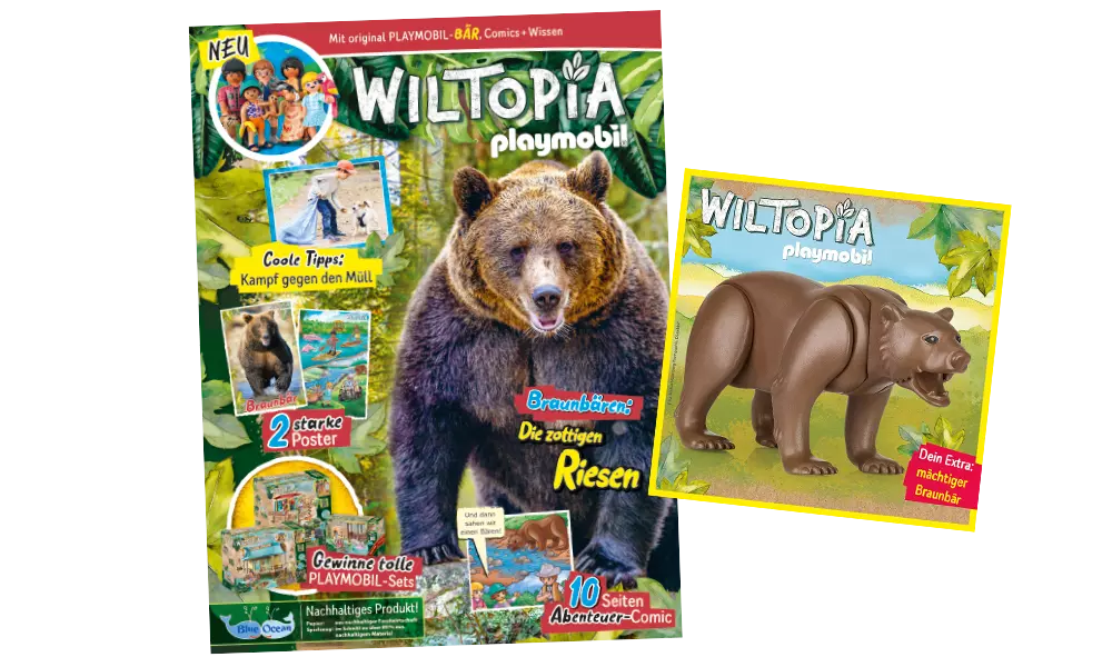 Playmobil 80736 Wiltopia Magazin Mächtiger Braunbär - plegobil
