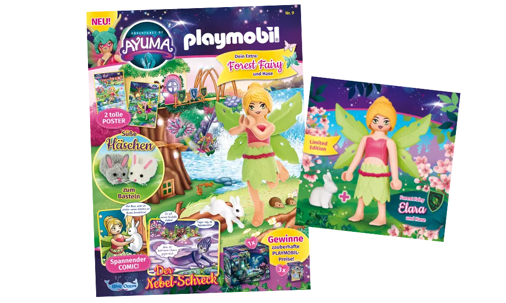 Playmobil 80738 Adventures of Ayuma Magazin Nr. 9 - Forest Fairy und Hase - plegobil