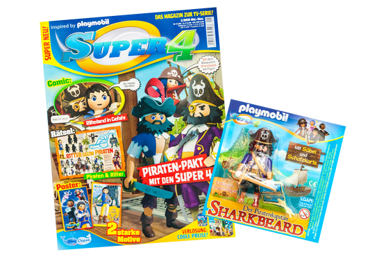 Playmobil 80800 Super 4 Magazin 01/2015 Kapitän Sharkbeard - plegobil