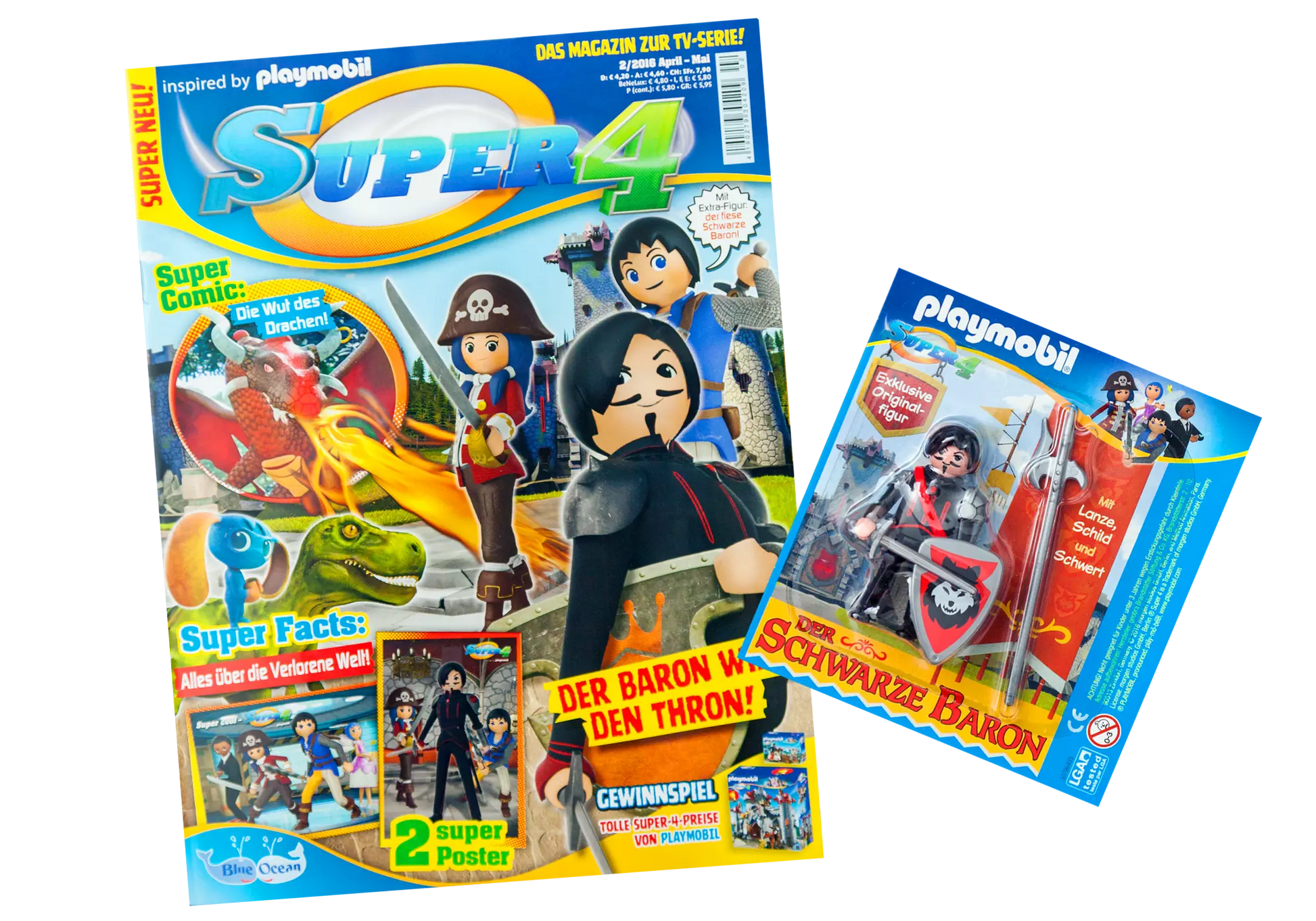 Playmobil 80803 Super 4 Magazin 02/2016 Der schwarze Baron - plegobil