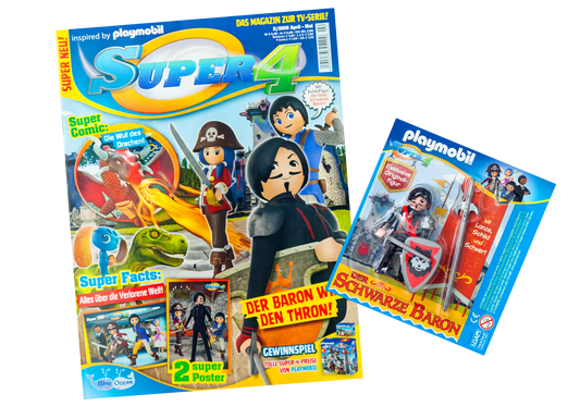 Playmobil 80803 Super 4 Magazin 02/2016 Der schwarze Baron - plegobil