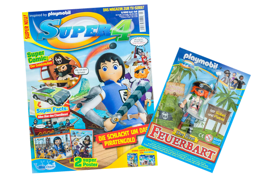 Playmobil 80804 Super 4 Magazin 03/2016 Der Pirat Feuerbart - plegobil