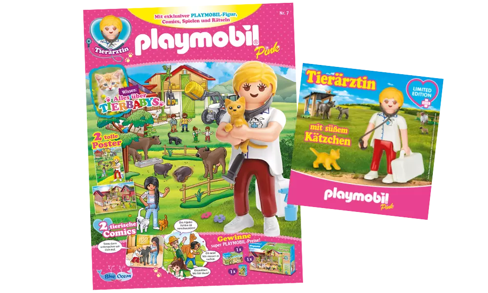 Playmobil 80862 Pink Magazin Nr. 7 - Tierärztin - plegobil
