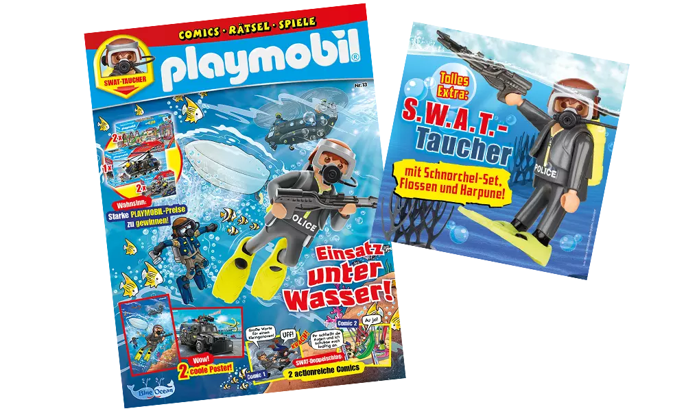 Playmobil 80935 Blau Magazin 4/2024 SWAT Taucher - plegobil