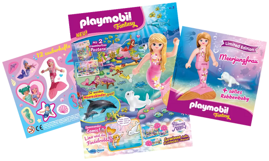 Playmobil 80954 Fantasy Magazin 3/2024 Meerjungfrau und süßes Robbenbaby - plegobil