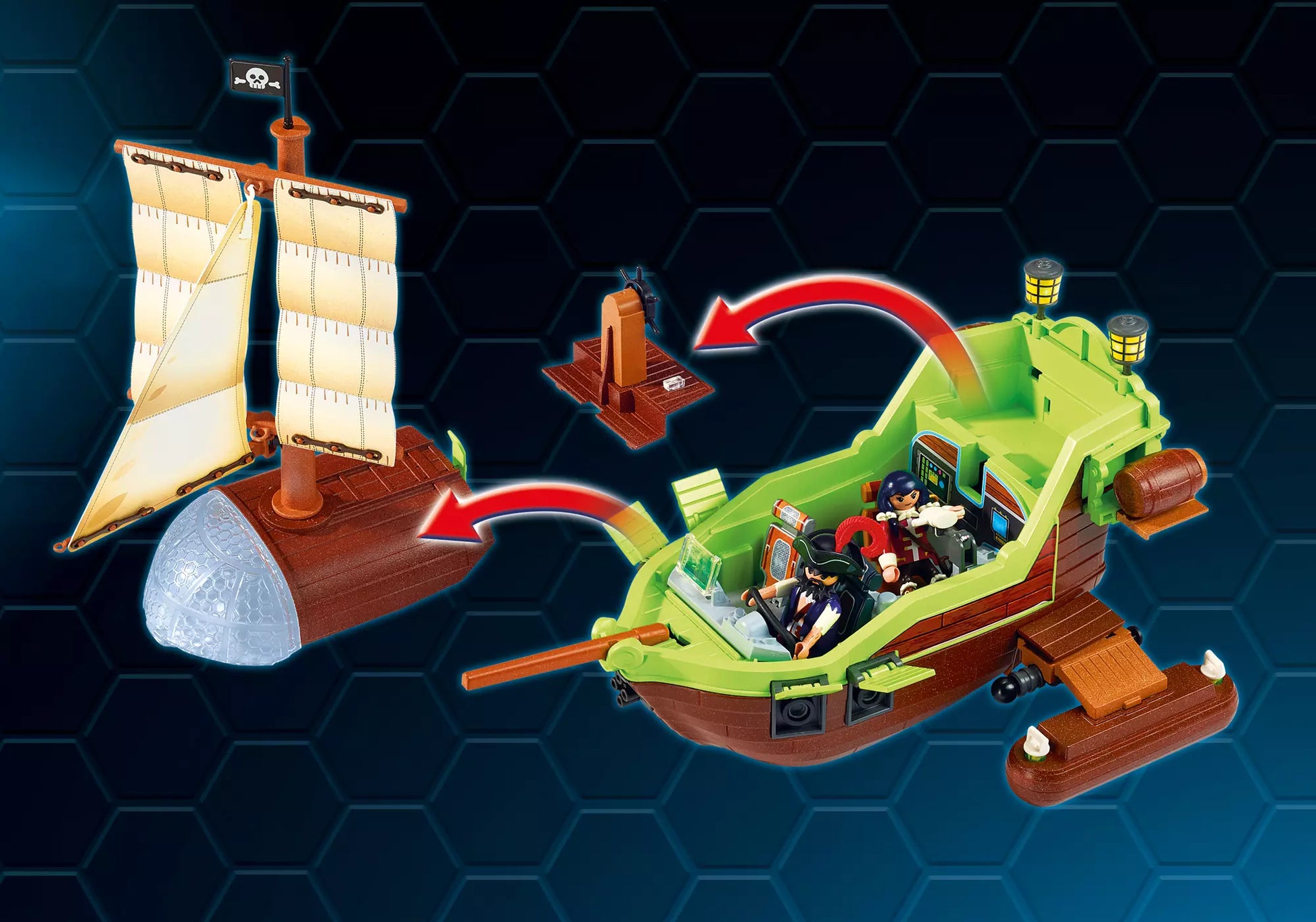 Playmobil 9000 Super 4 Piraten-Chamäleon mit Ruby - plegobil