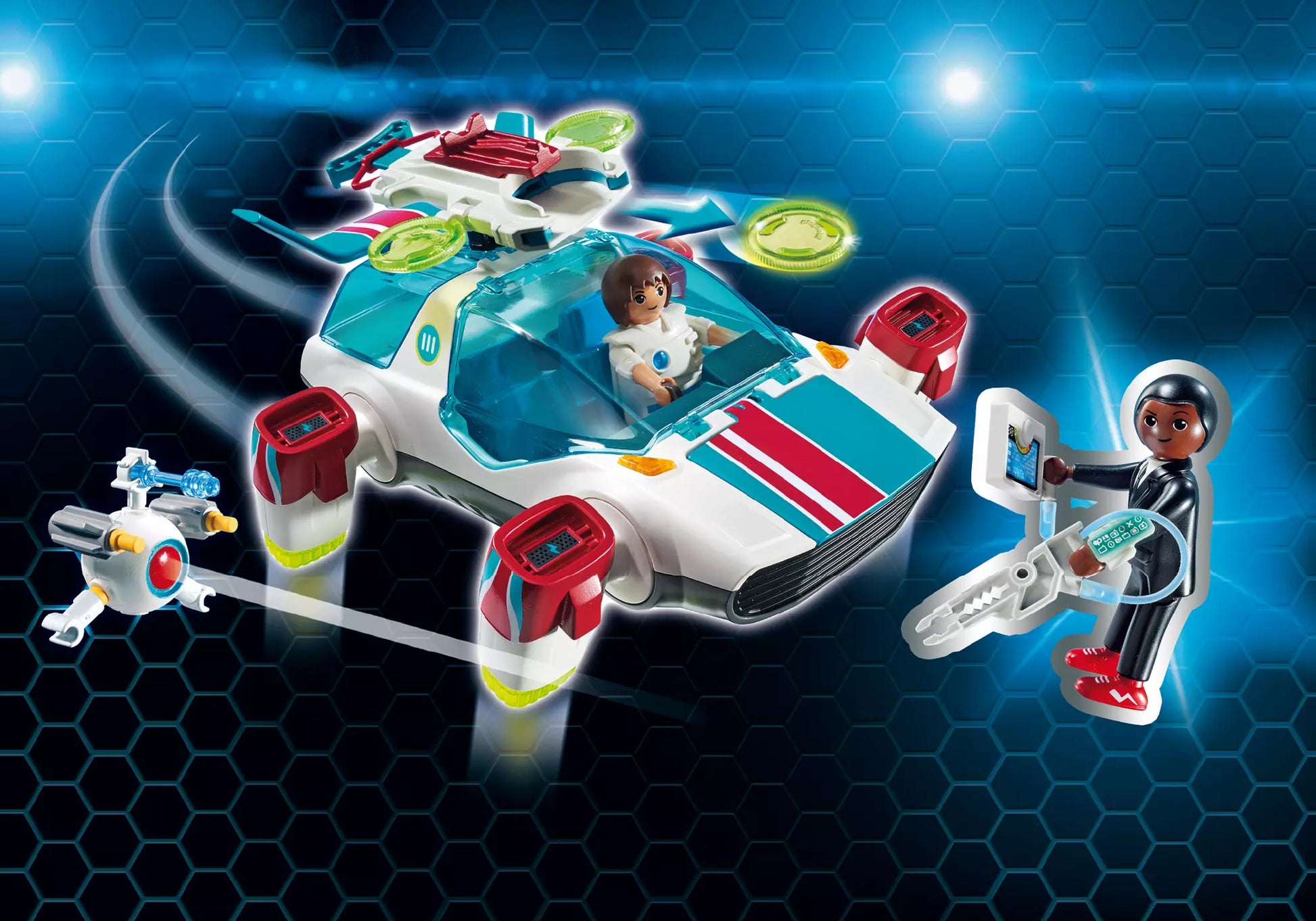 Playmobil 9002 Super 4 FulguriX mit Agent Gene - plegobil