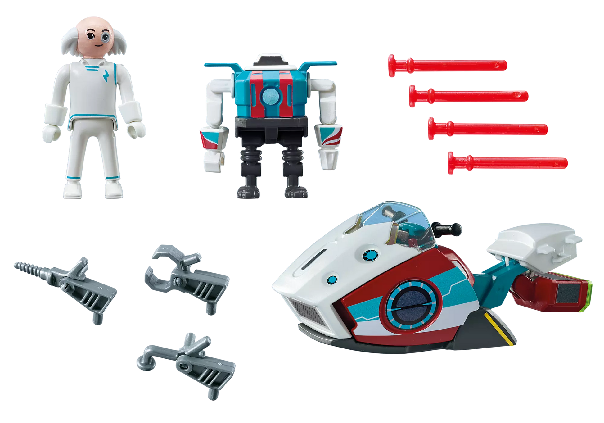 Playmobil 9003 Super 4 Skyjet mit Dr X & Roboter - plegobil