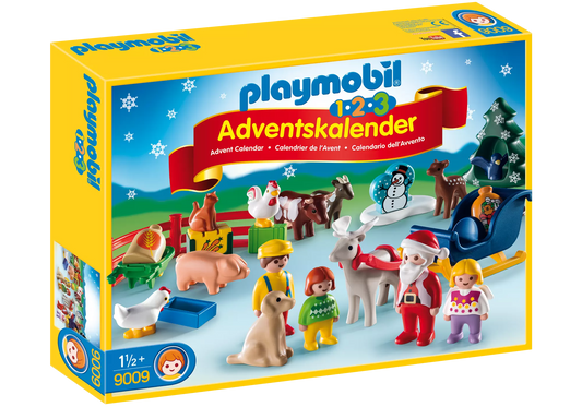 Playmobil 9009 1-2-3 Adventskalender Weihnacht auf dem Bauernhof - plegobil
