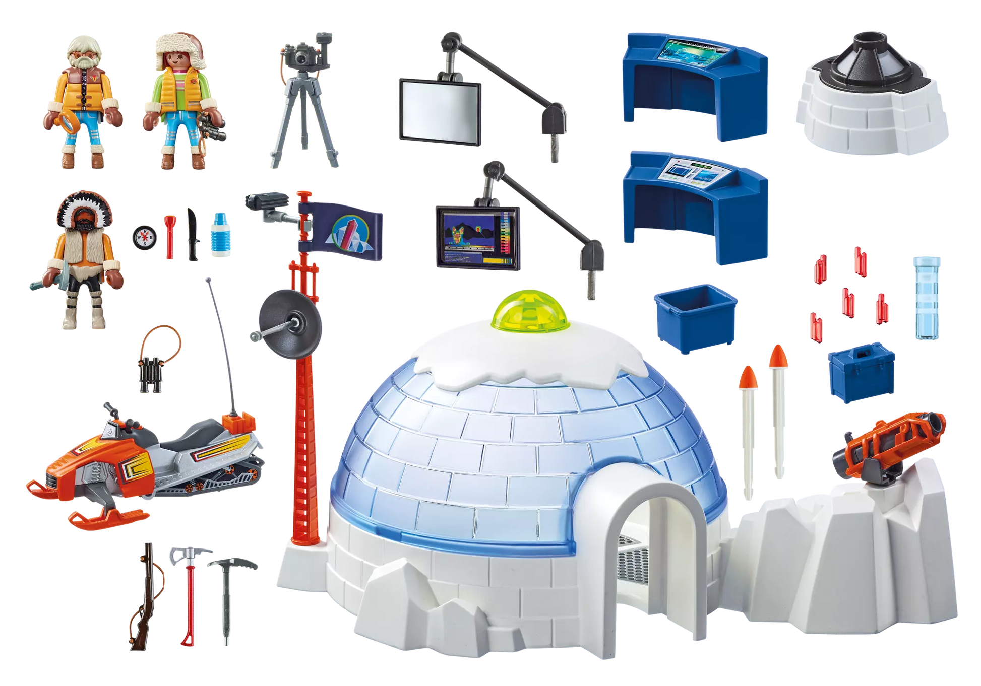 Playmobil 9055 Action Polar Ranger Hauptquartier - plegobil