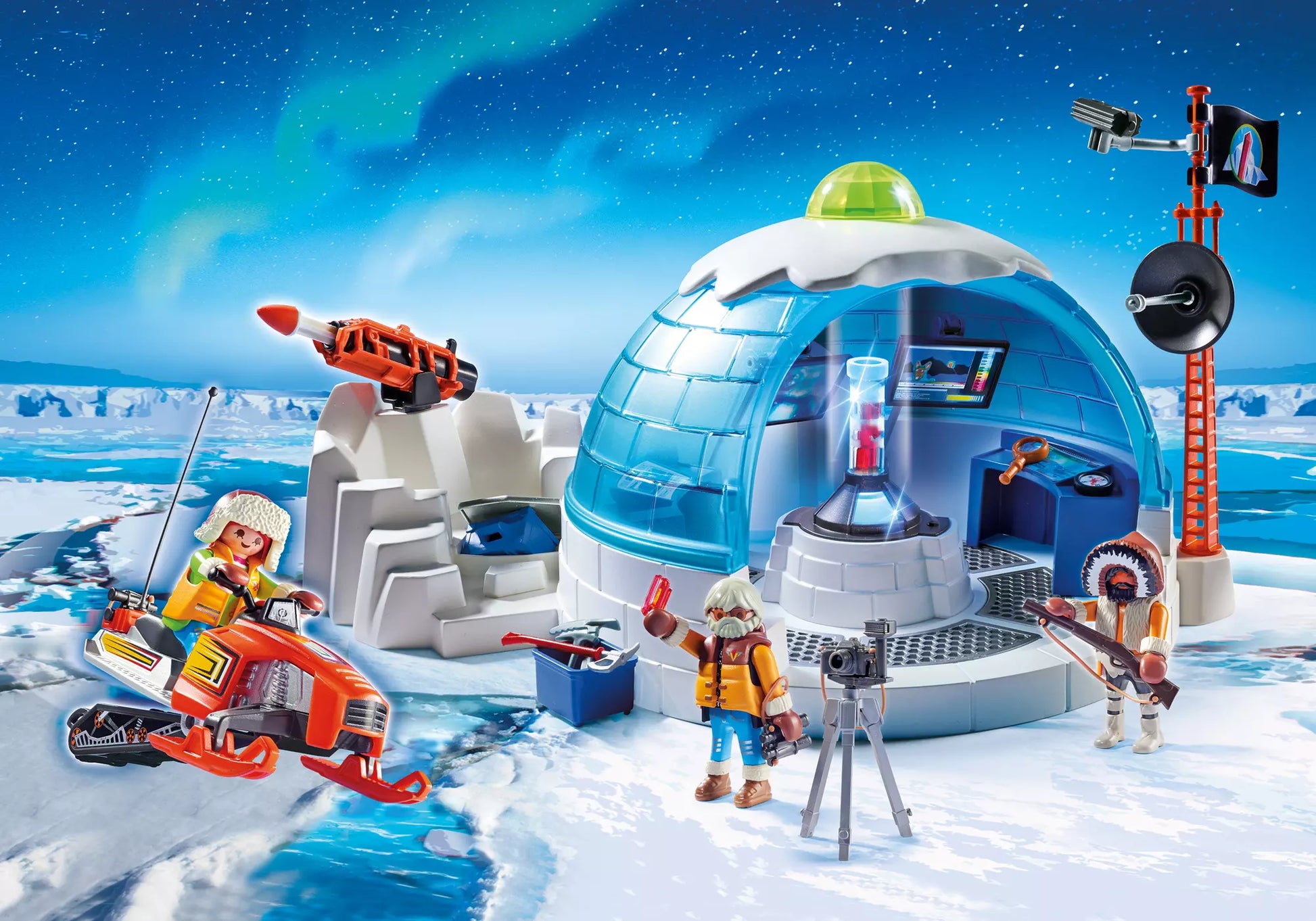Playmobil 9055 Action Polar Ranger Hauptquartier - plegobil