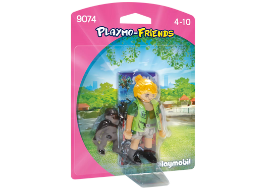 Playmobil 9074 Playmo-Friends Tierpflegerin mit Gorillababy - plegobil