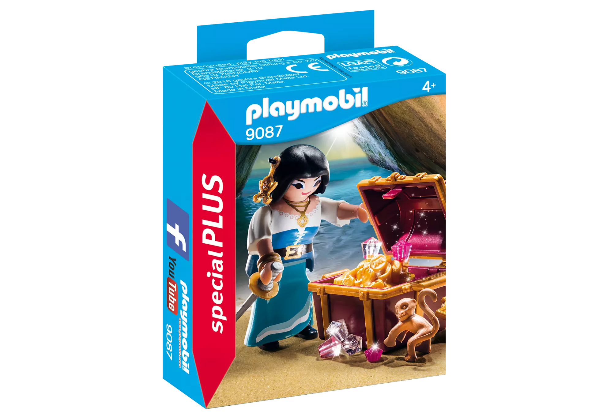 Playmobil 9087 Special Plus Piratin mit Schatztruhe - plegobil