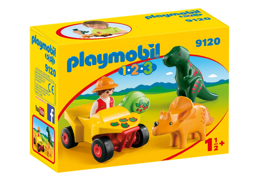 Playmobil 9120 1-2-3 Dinoforscher mit Quad - plegobil