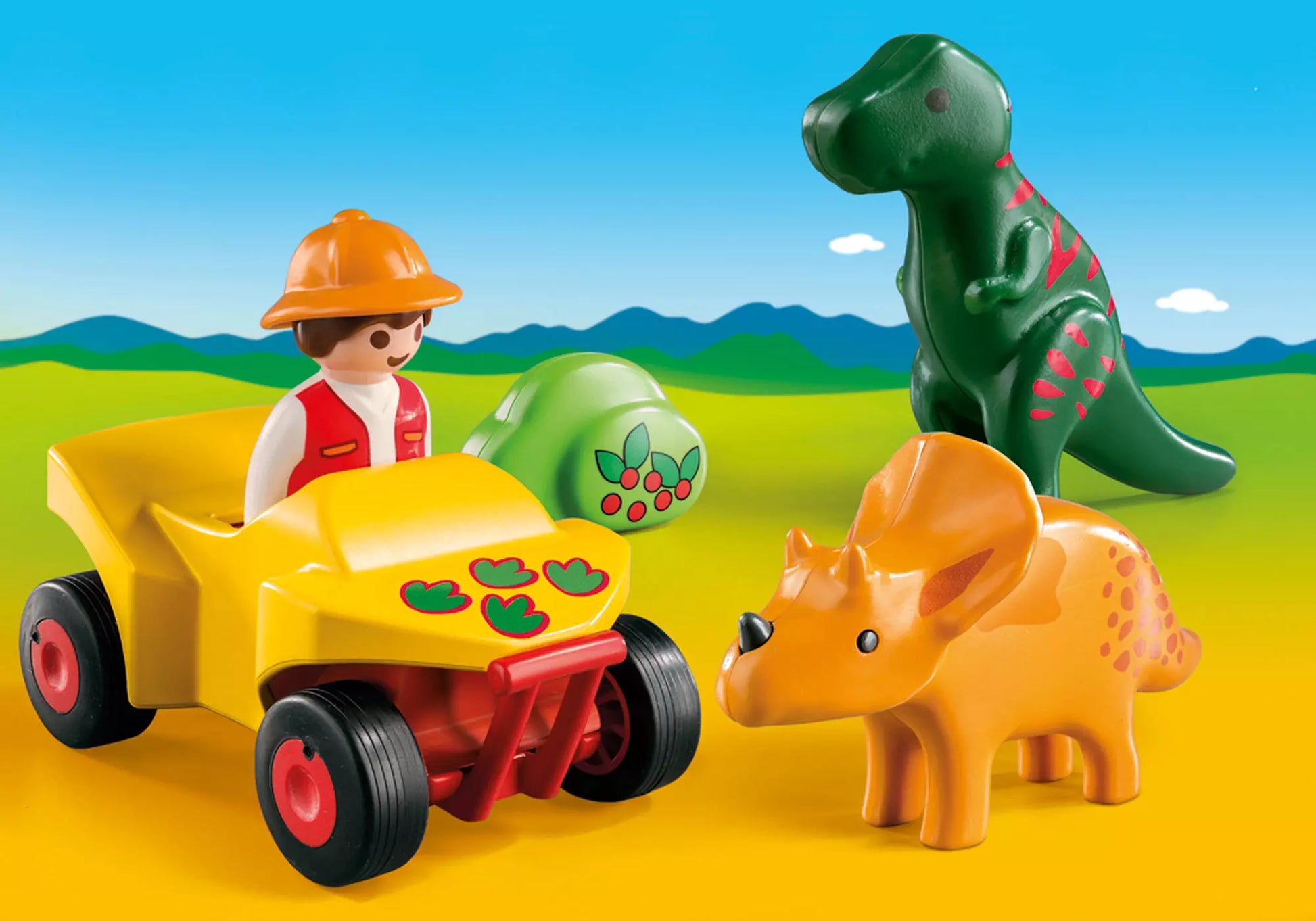 Playmobil 9120 1-2-3 Dinoforscher mit Quad - plegobil