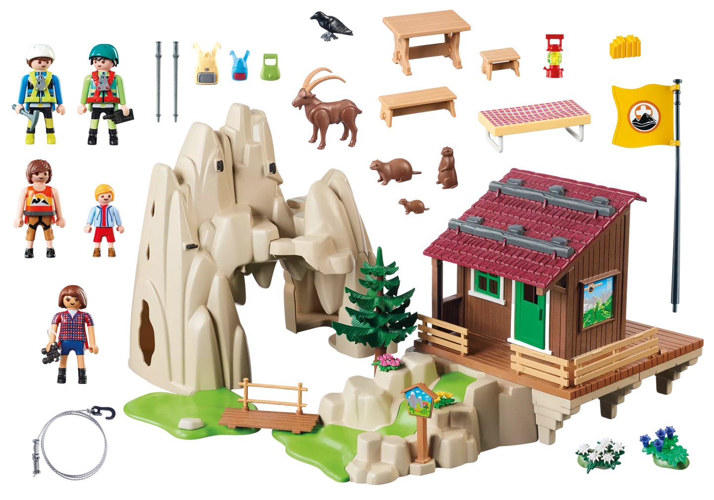 Playmobil 9126 Action Kletterfels mit Berghütte - plegobil