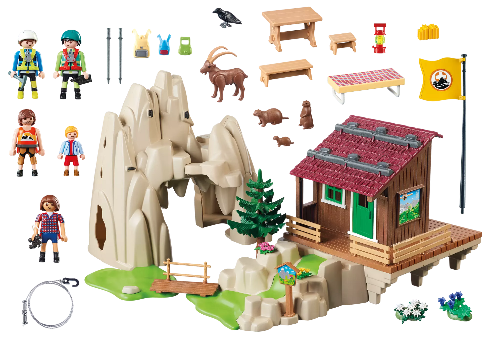 Playmobil 9126 Action Kletterfels mit Berghütte - plegobil