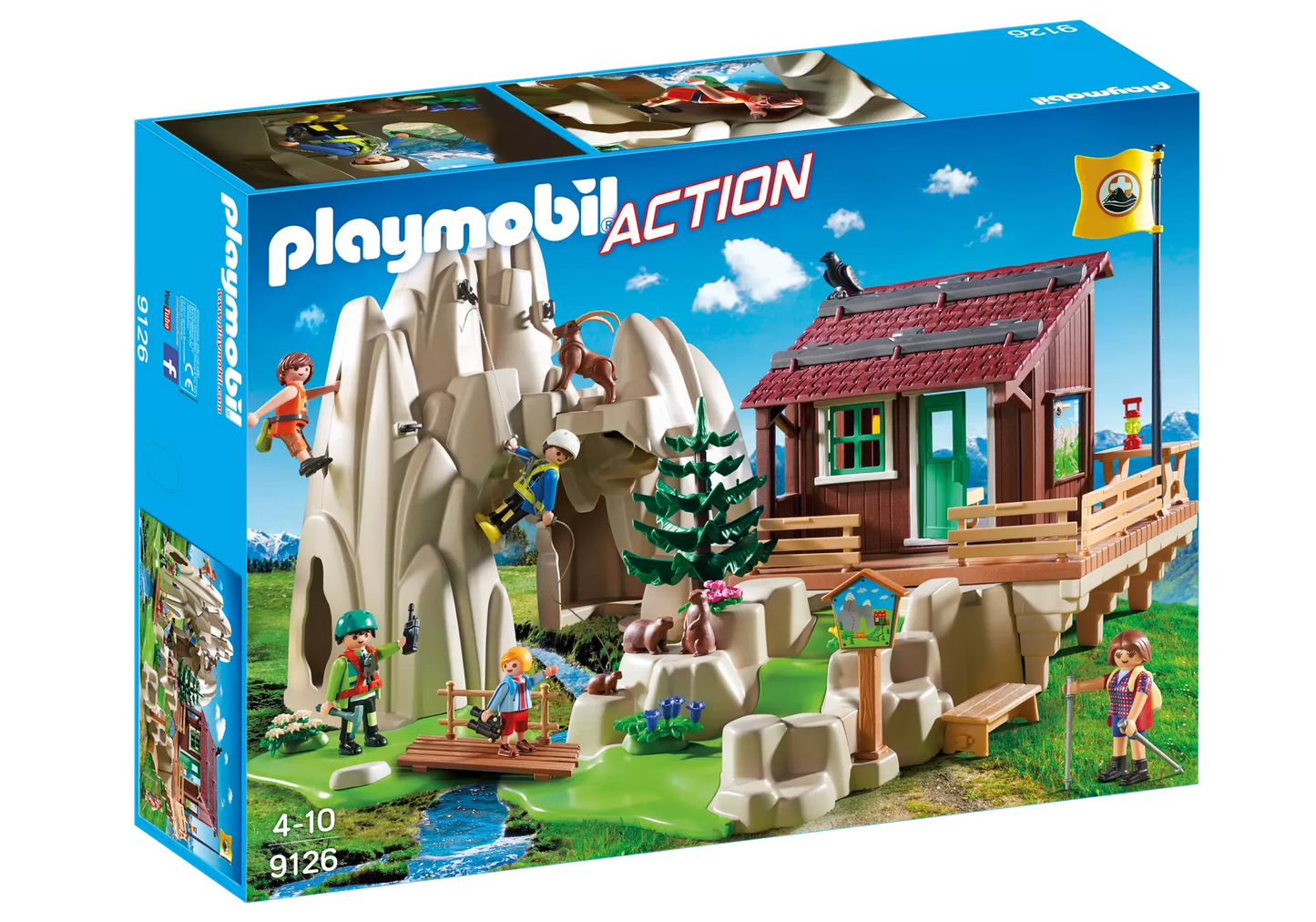 Playmobil 9126 Action Kletterfels mit Berghütte - plegobil