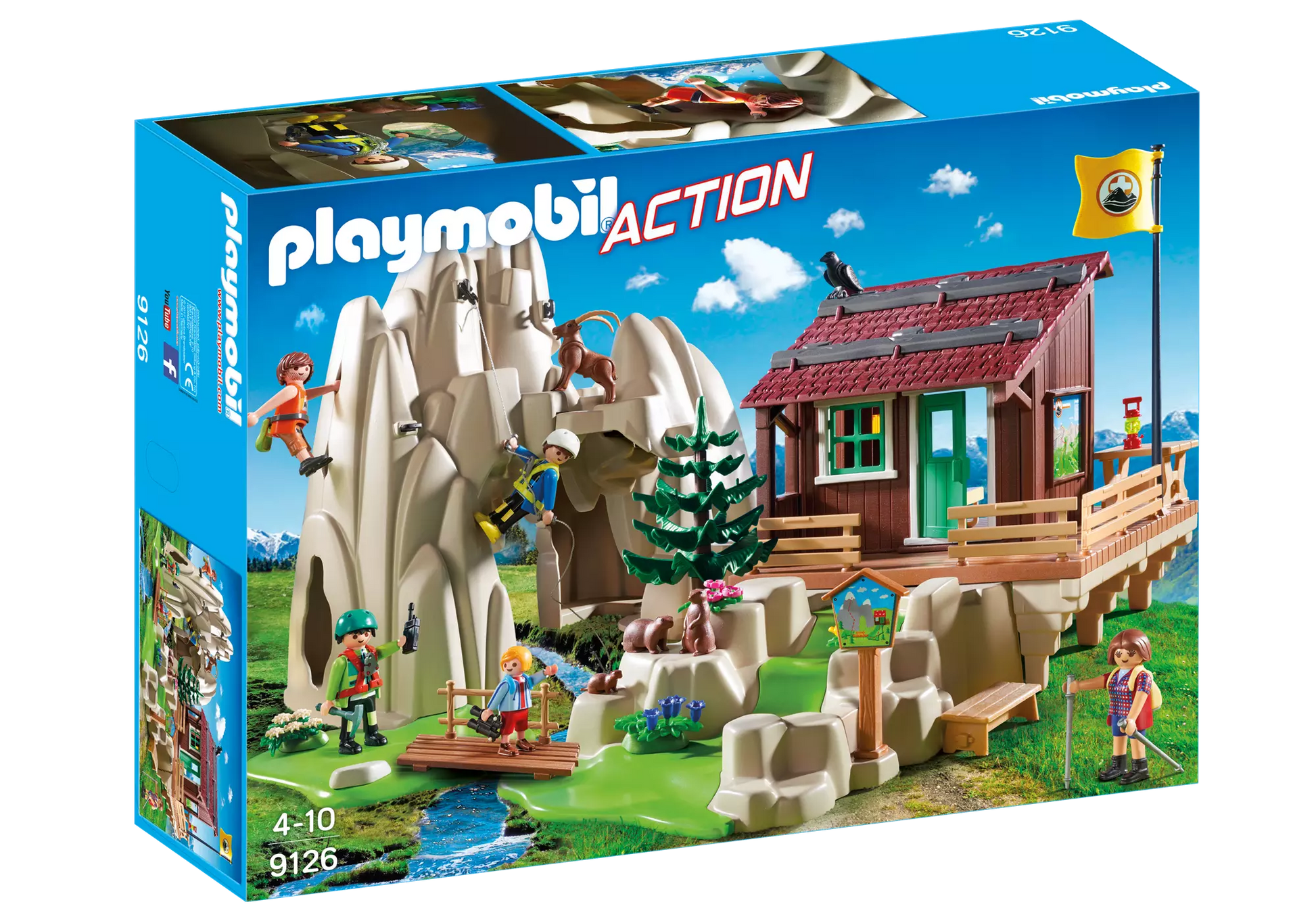 Playmobil 9126 Action Kletterfels mit Berghütte - plegobil