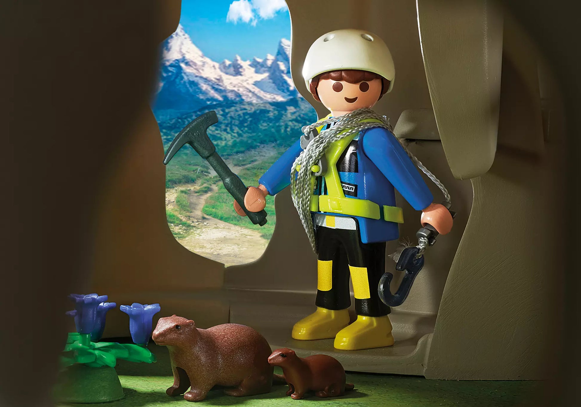 Playmobil 9126 Action Kletterfels mit Berghütte - plegobil