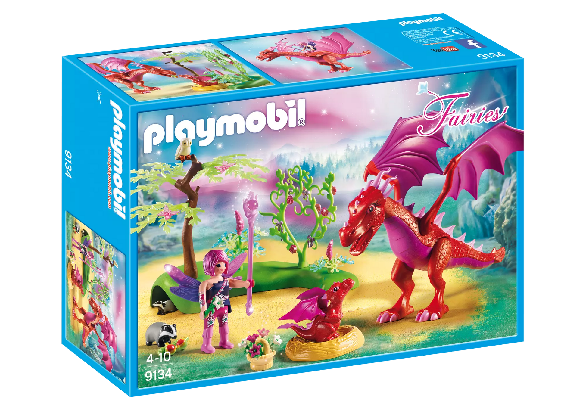 Playmobil 9134 Fairies Drachenmama mit Baby - plegobil