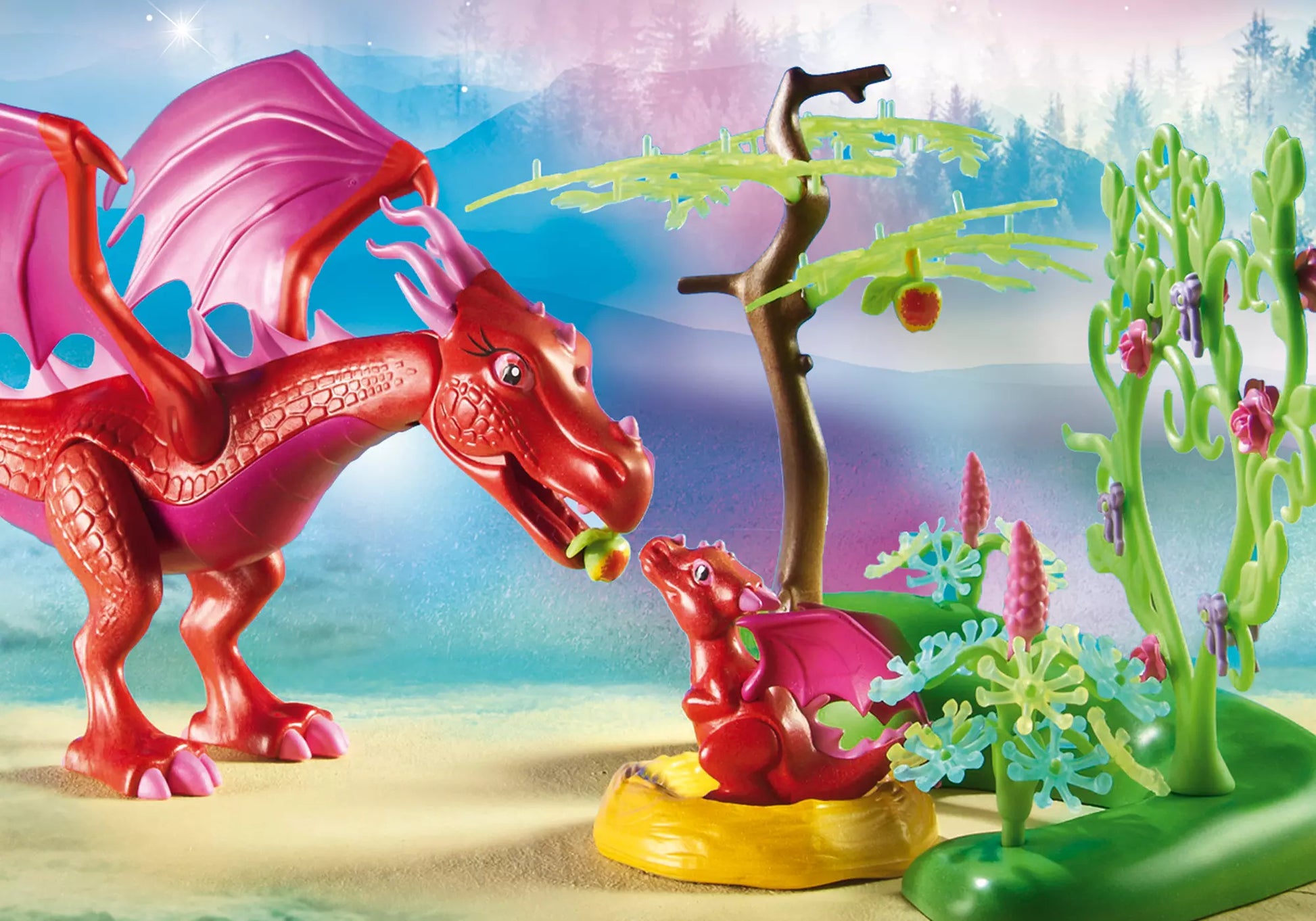 Playmobil 9134 Fairies Drachenmama mit Baby - plegobil