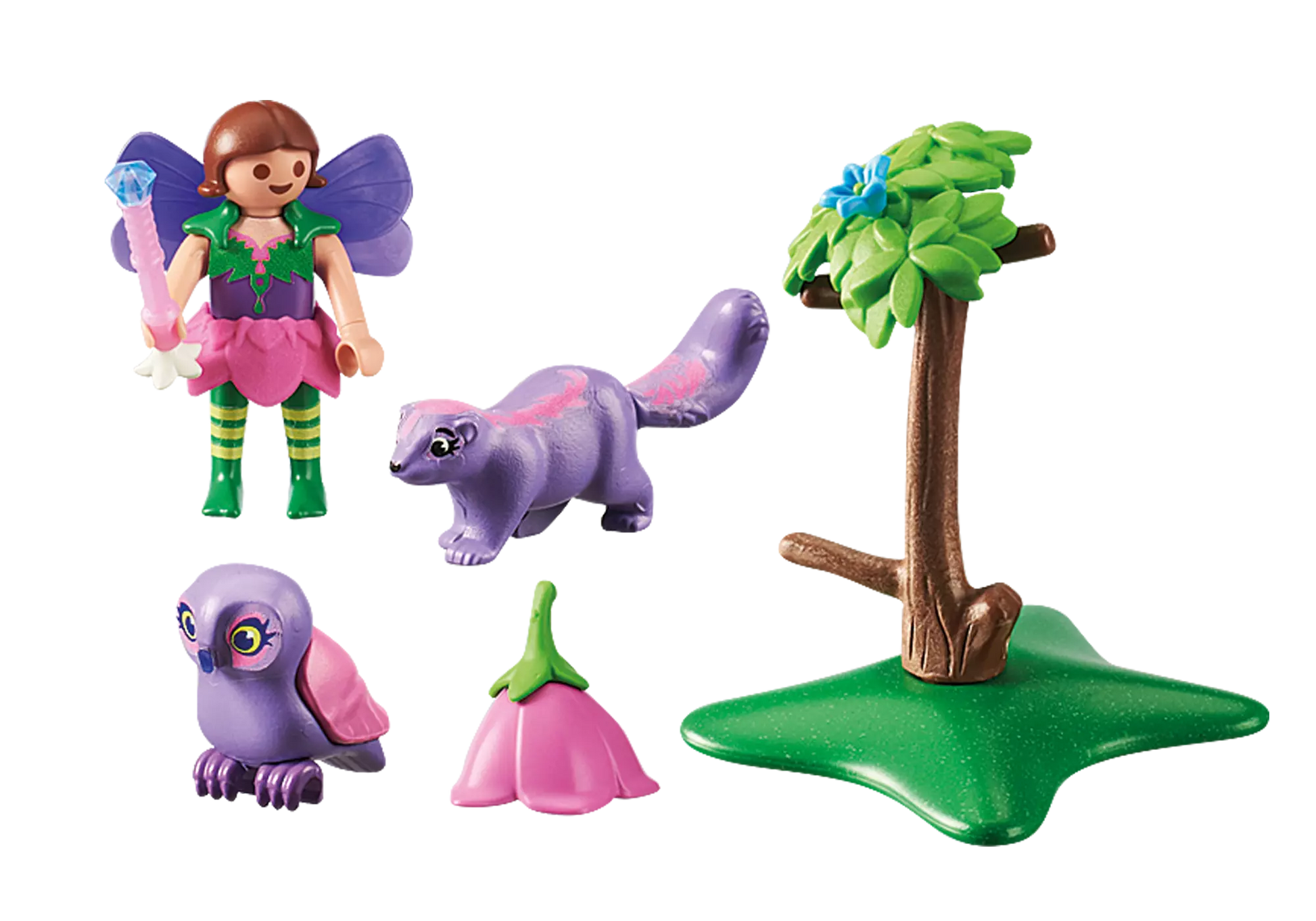 Playmobil 9140 Fairies Feenfreunde Eule & Stinktierchen - plegobil