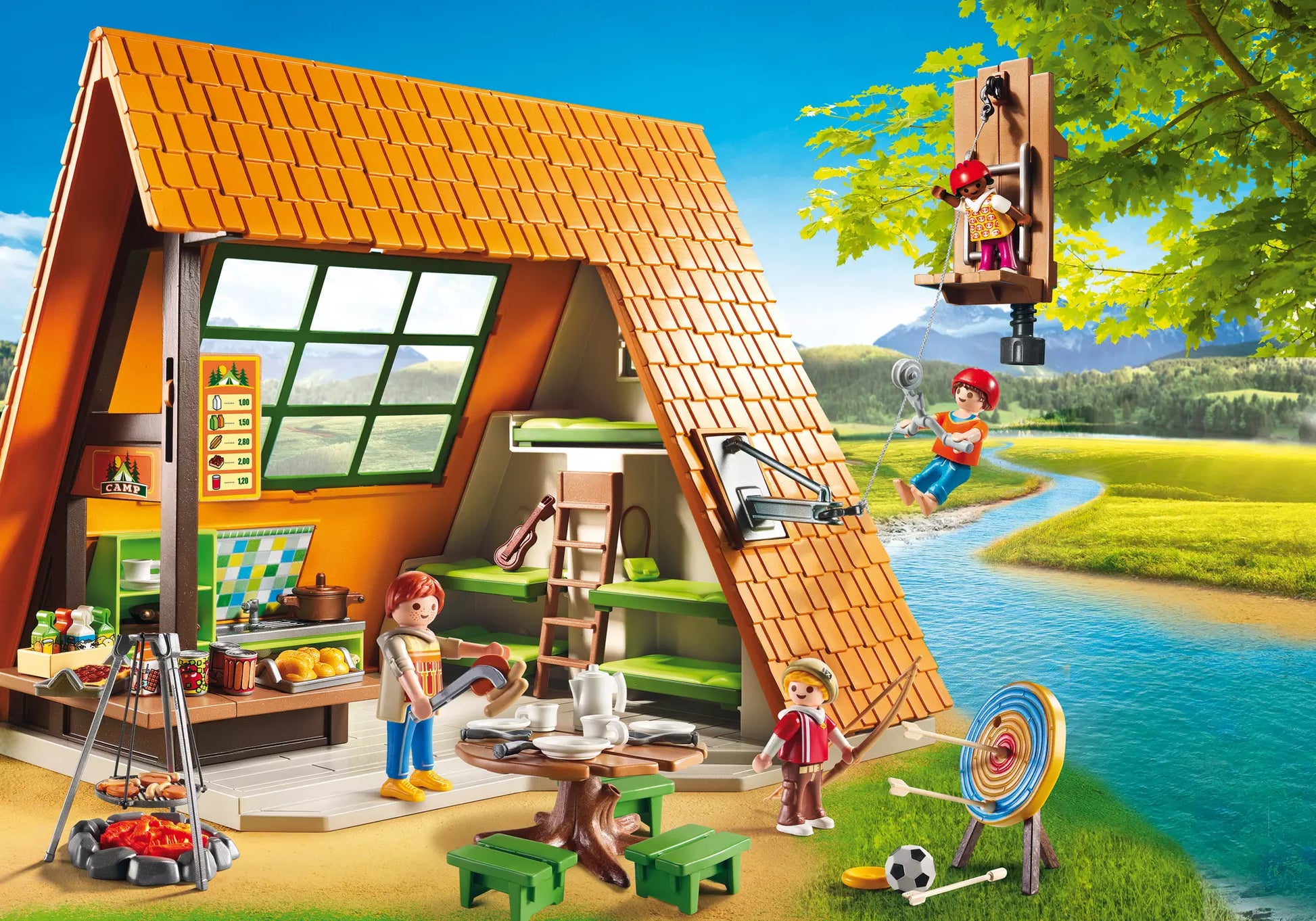Playmobil 9152 Family Fun Große Campinghütte - plegobil