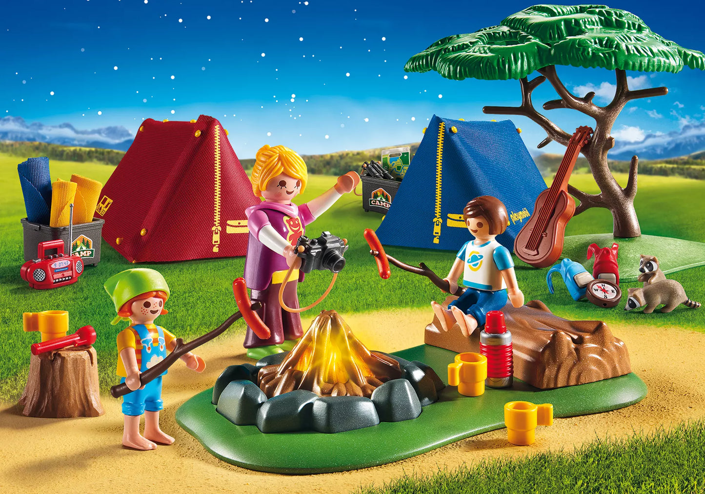 Playmobil 9153 Family Fun Zeltplatz mit Lagerfeuer - plegobil
