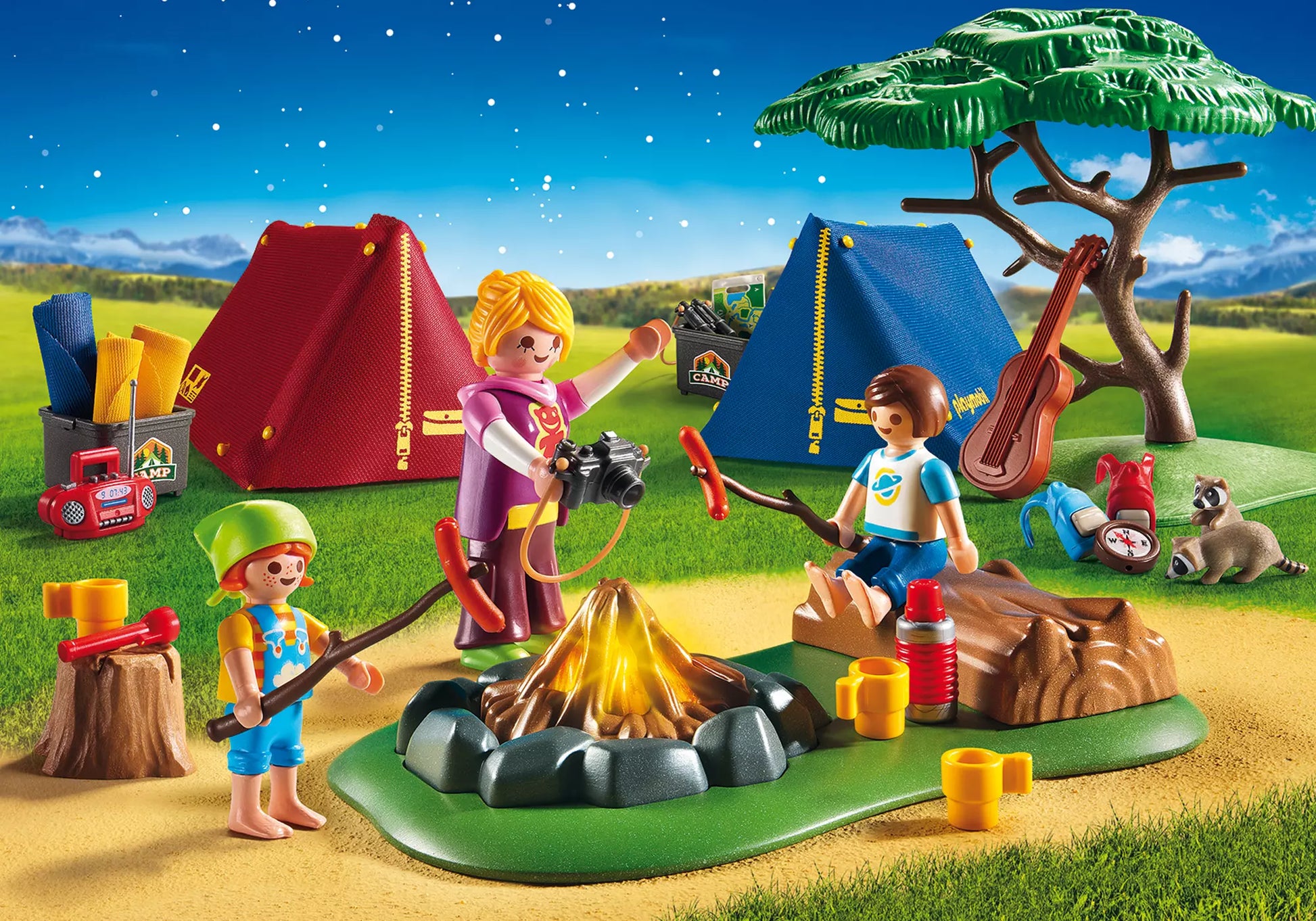 Playmobil 9153 Family Fun Zeltplatz mit Lagerfeuer - plegobil