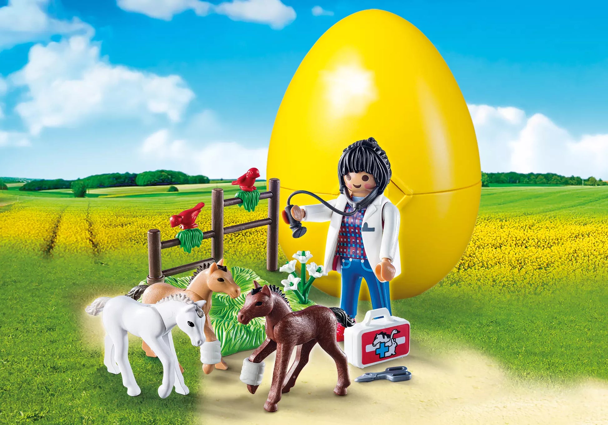 Playmobil 9207 Osterei Tierärztin mit Fohlen - plegobil