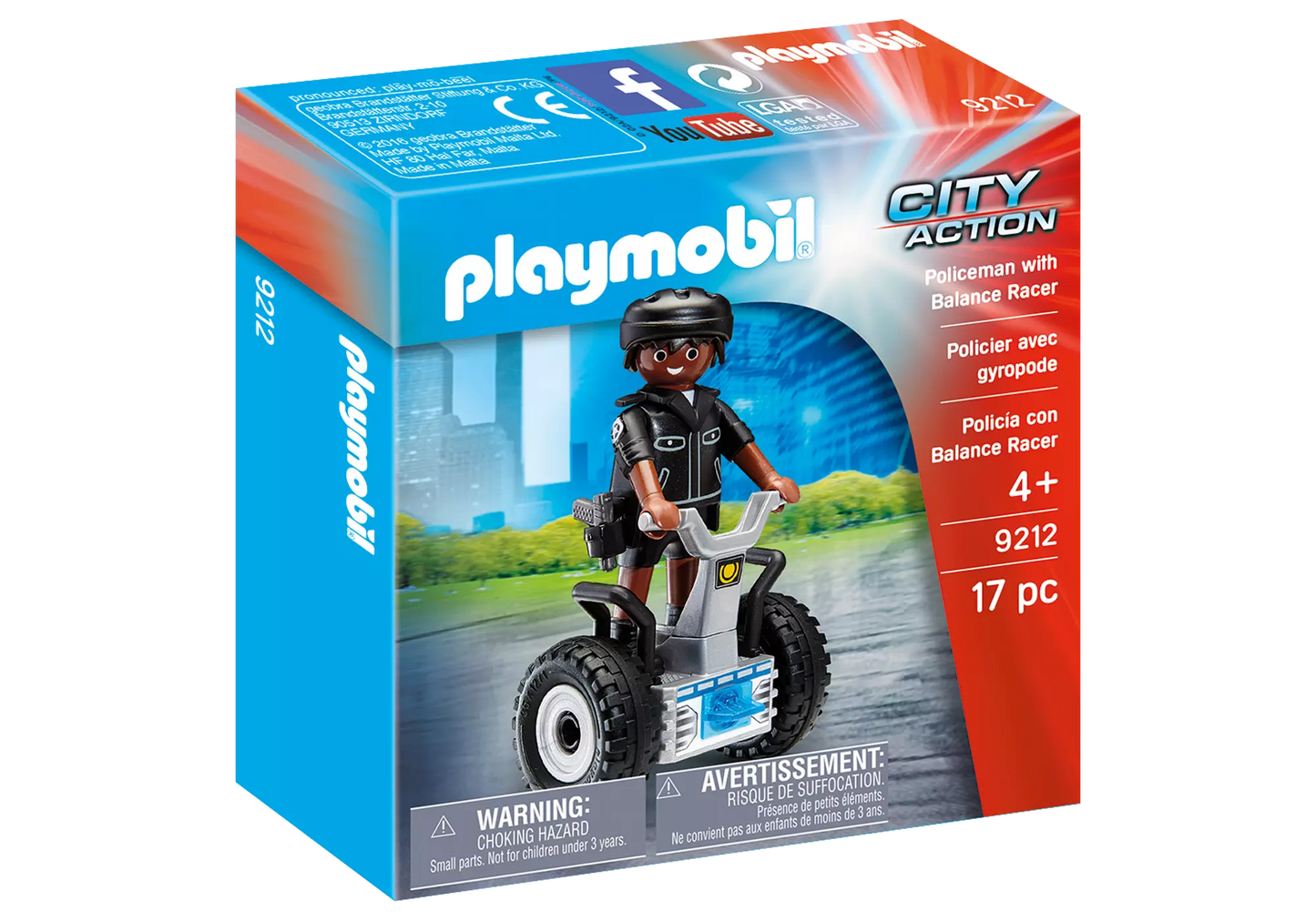 Playmobil 9212 City Action Polizist mit Balance Racer - plegobil