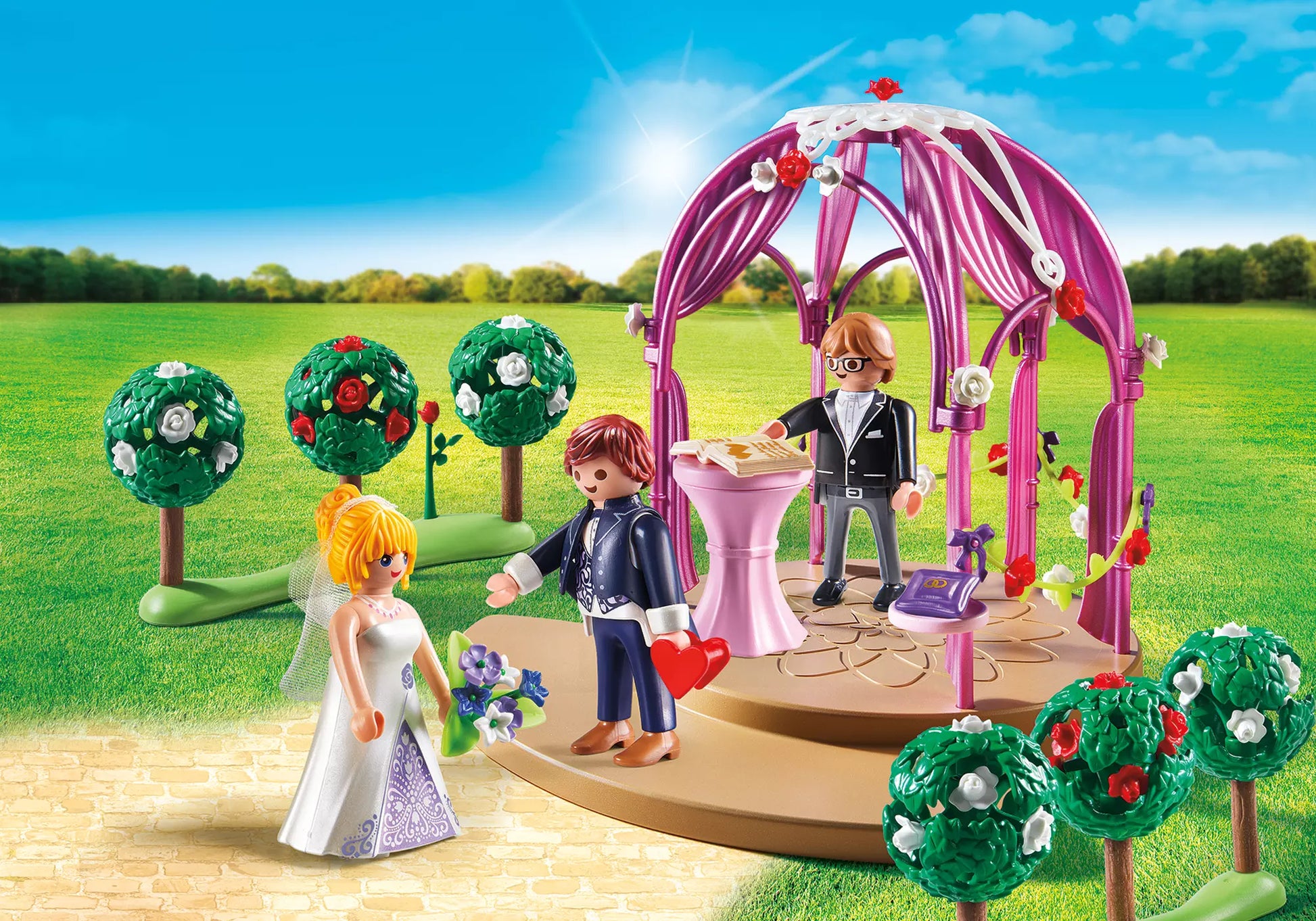 Playmobil 9229 City Life Hochzeitspavillon mit Brautpaar - plegobil
